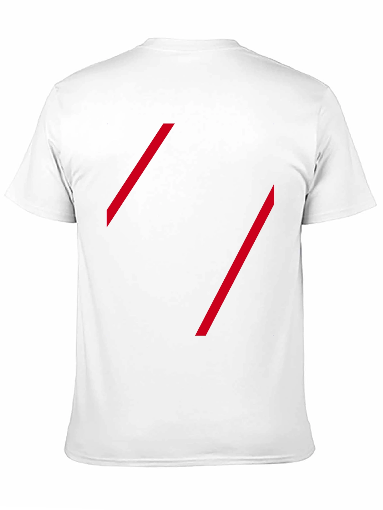 Modern Black Tee with Red Diagonal Lines