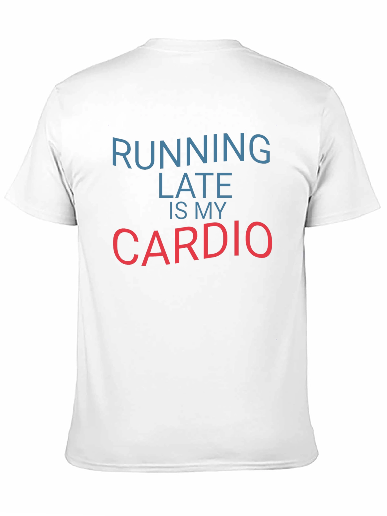 Funny Running Late Cardio Black T-Shirt