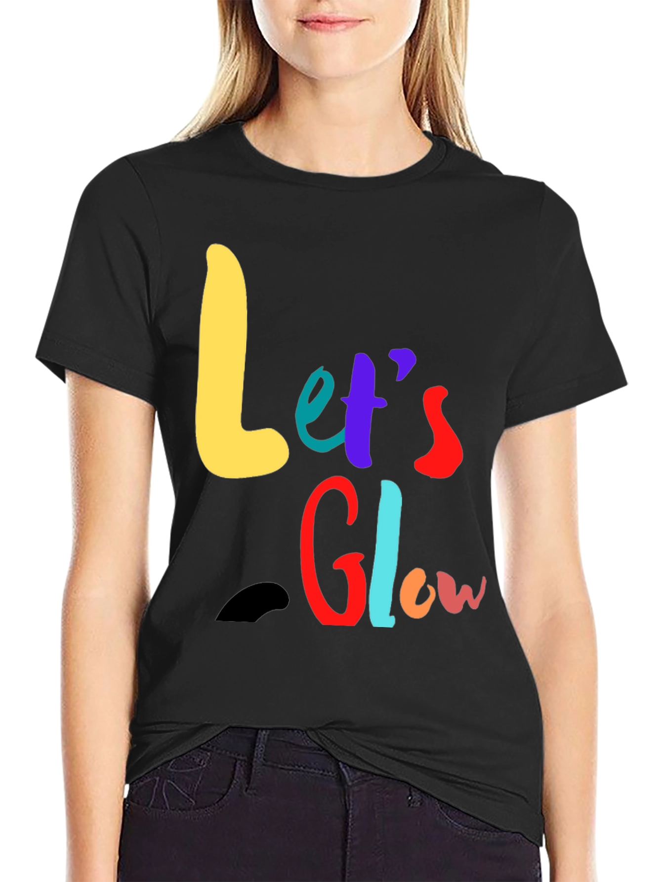 Lets Glow Graphic Tee - Vibrant & Fun