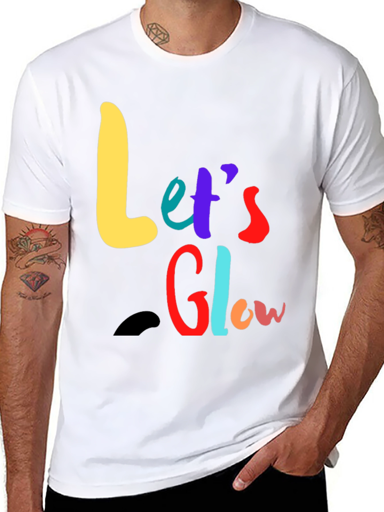 Lets Glow Graphic Tee - Vibrant & Fun
