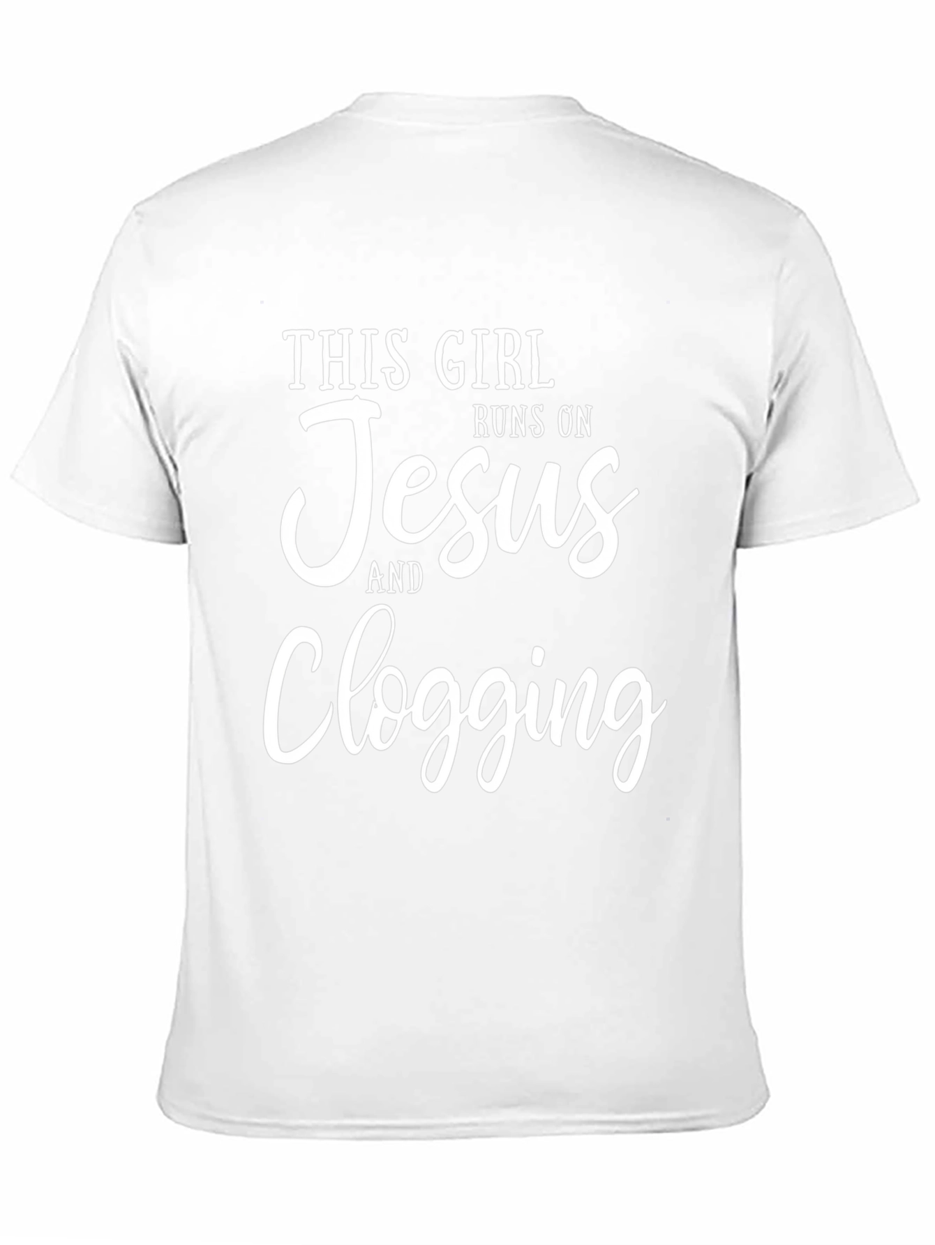 This Girl Runs on Jesus and Clogging Black T-Shirt