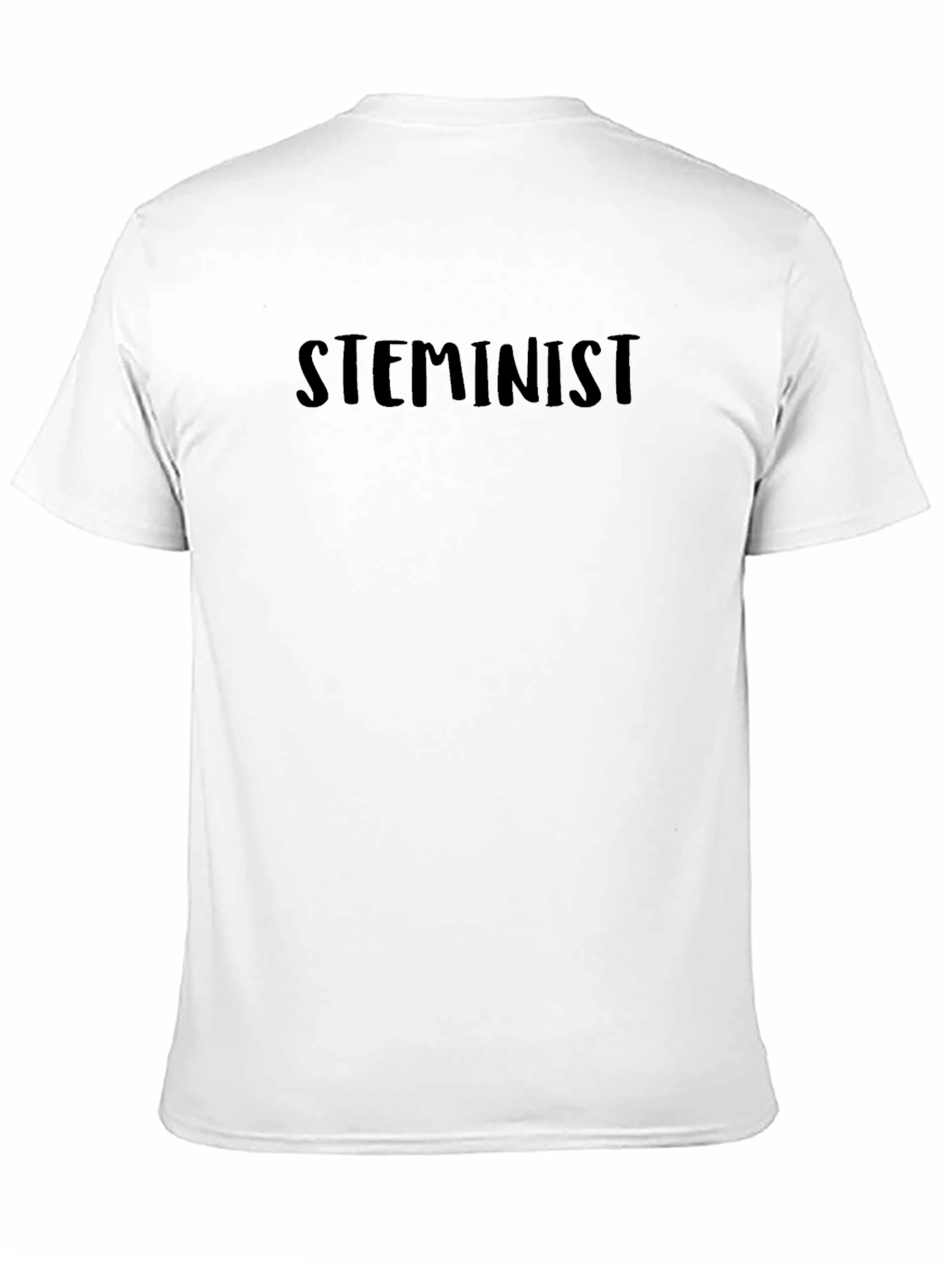 Steminist Black Tee - Science Feminist Statement Shirt
