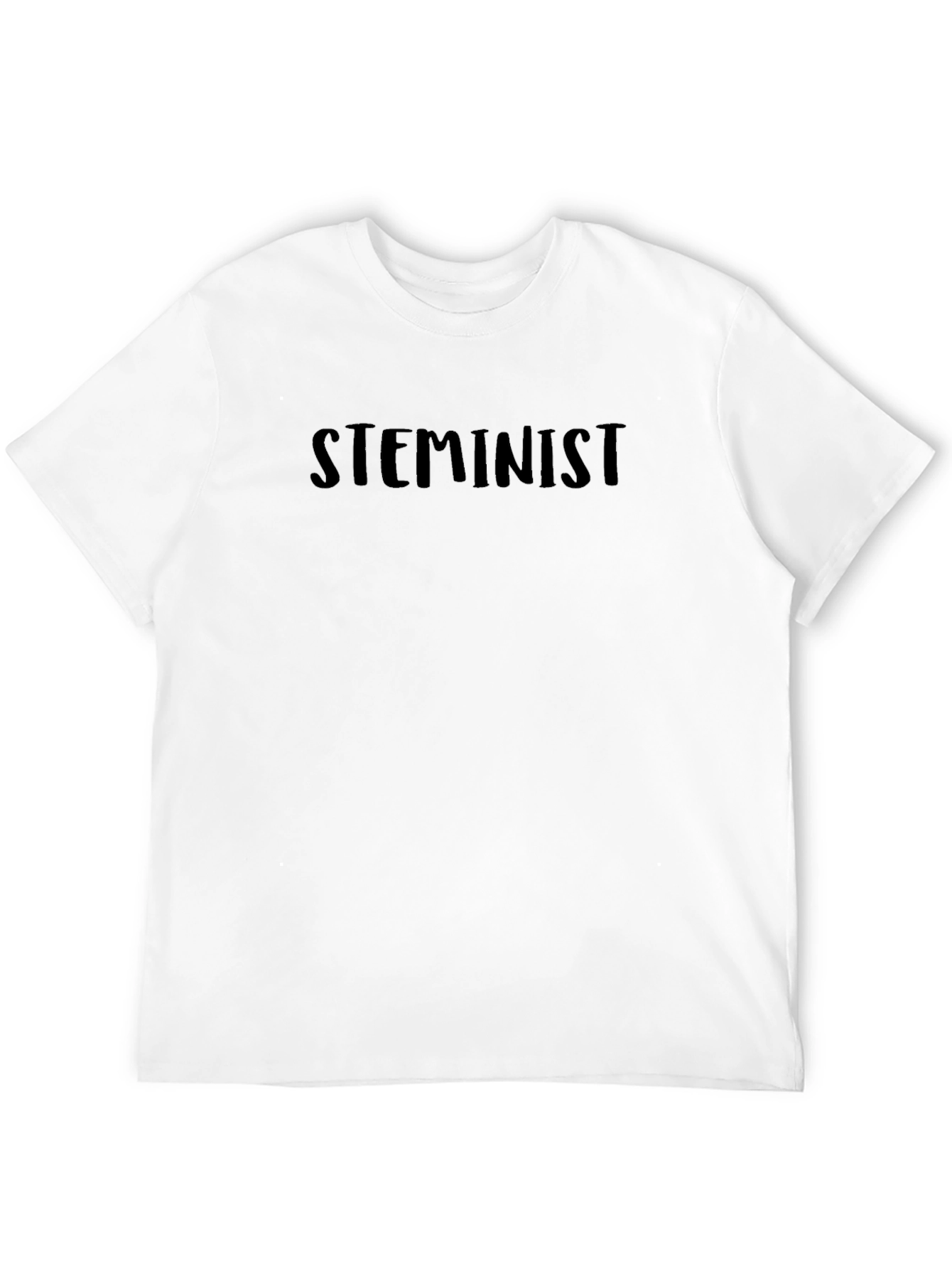 Steminist Black Tee - Science Feminist Statement Shirt
