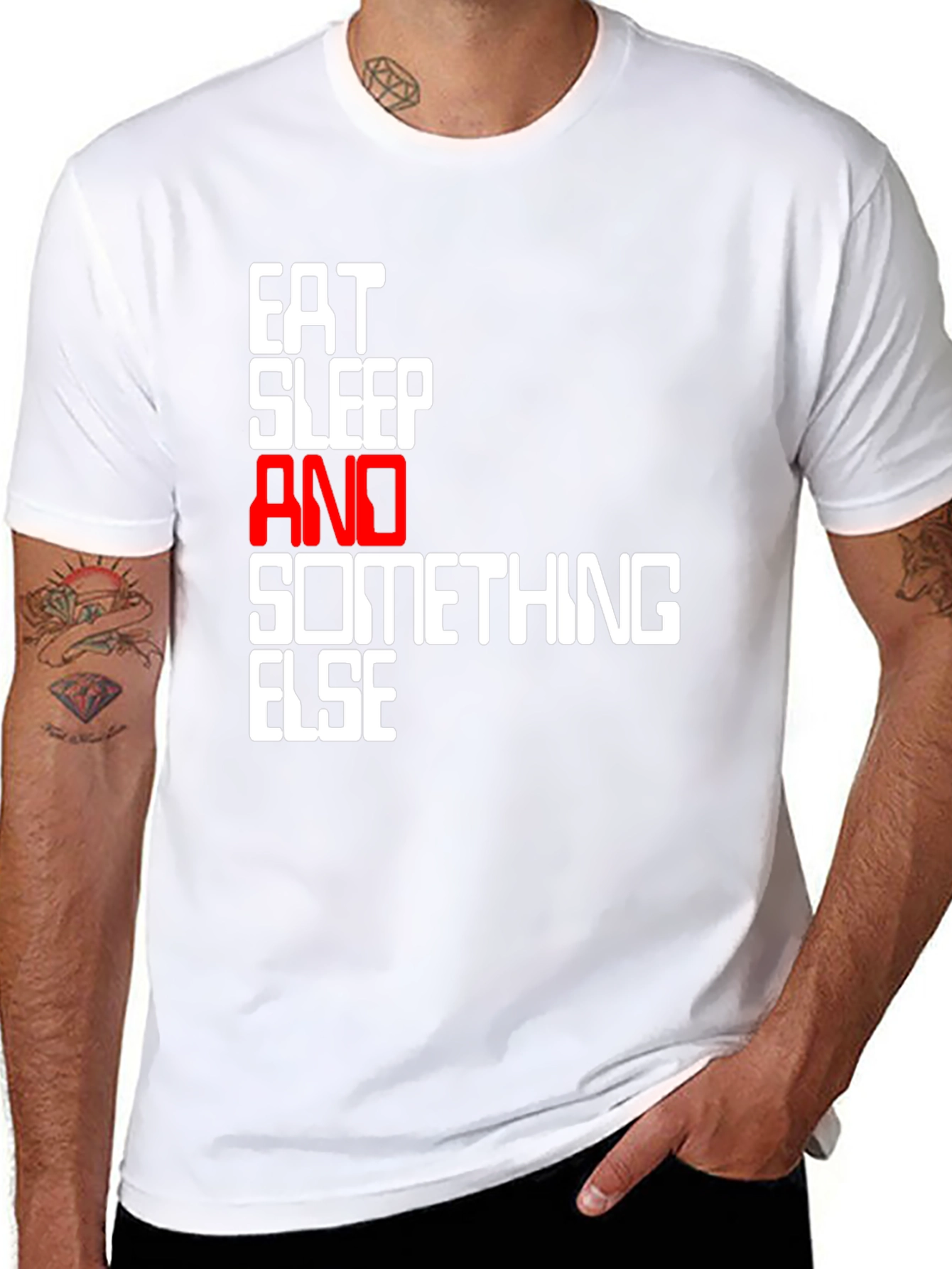 Eat Sleep And Something Else Black T-Shirt