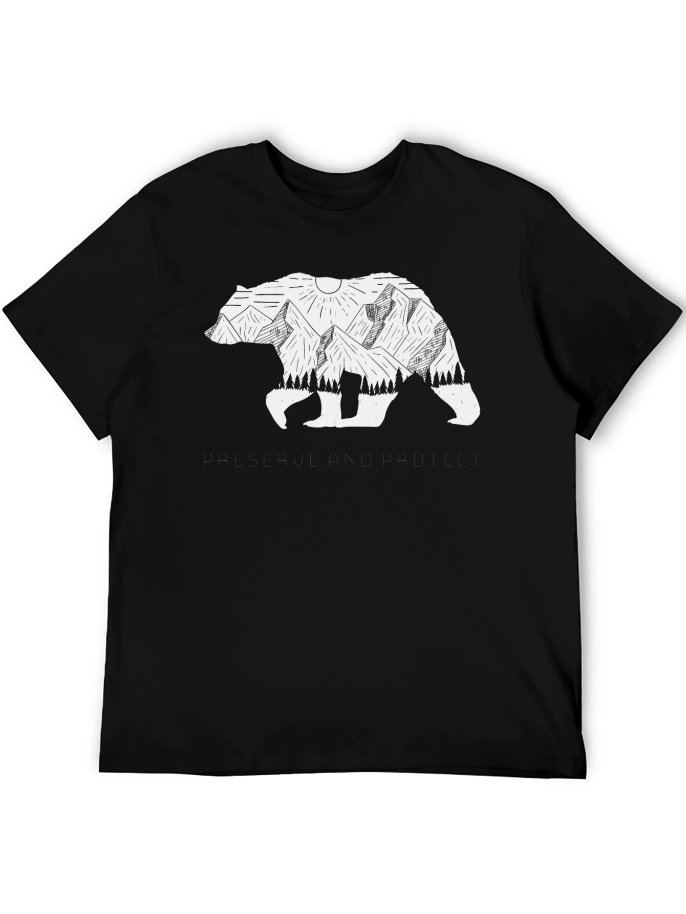 Mountain Bear Graphic T-Shirt - Nature Lover Tee