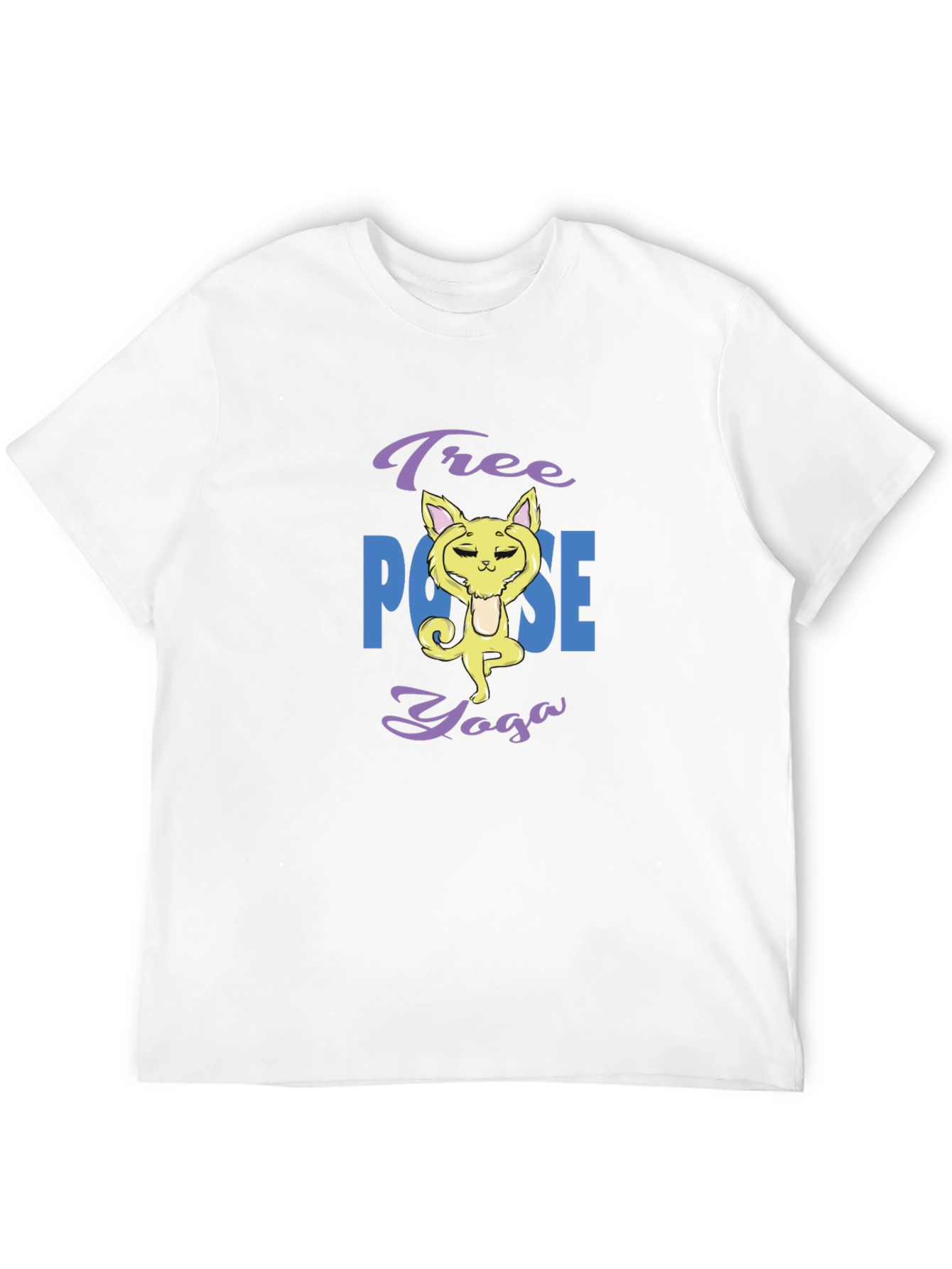 Yoga Cat T-Shirt: Tree Pose Design