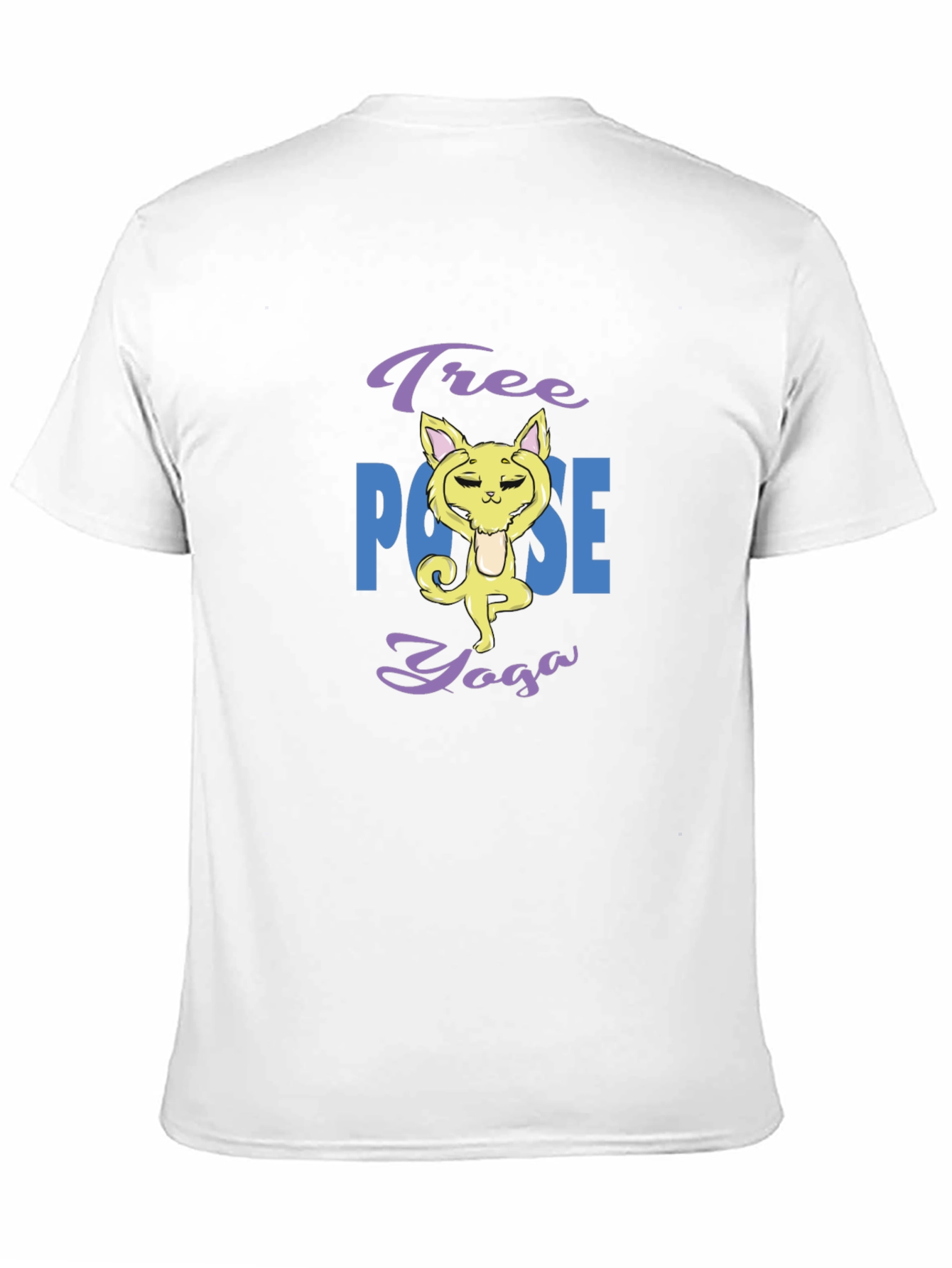 Yoga Cat T-Shirt: Tree Pose Design