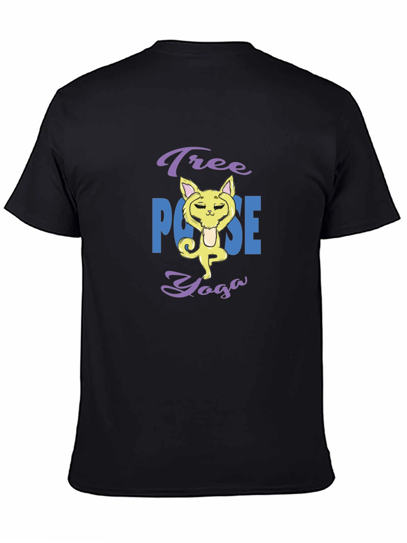 Yoga Cat T-Shirt: Tree Pose Design