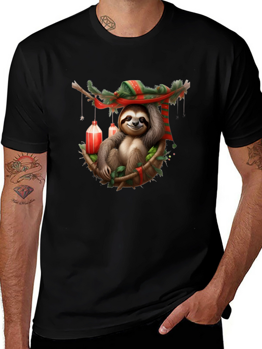 Festive Sloth T-Shirt - Holiday Style