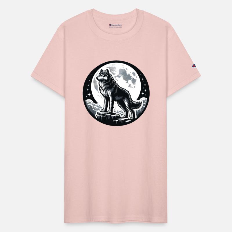 Majestic Moonlit Wolf Illustration