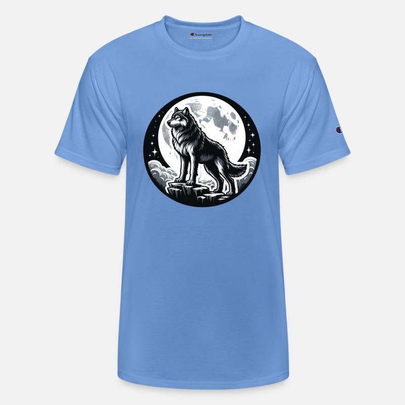 Majestic Moonlit Wolf Illustration
