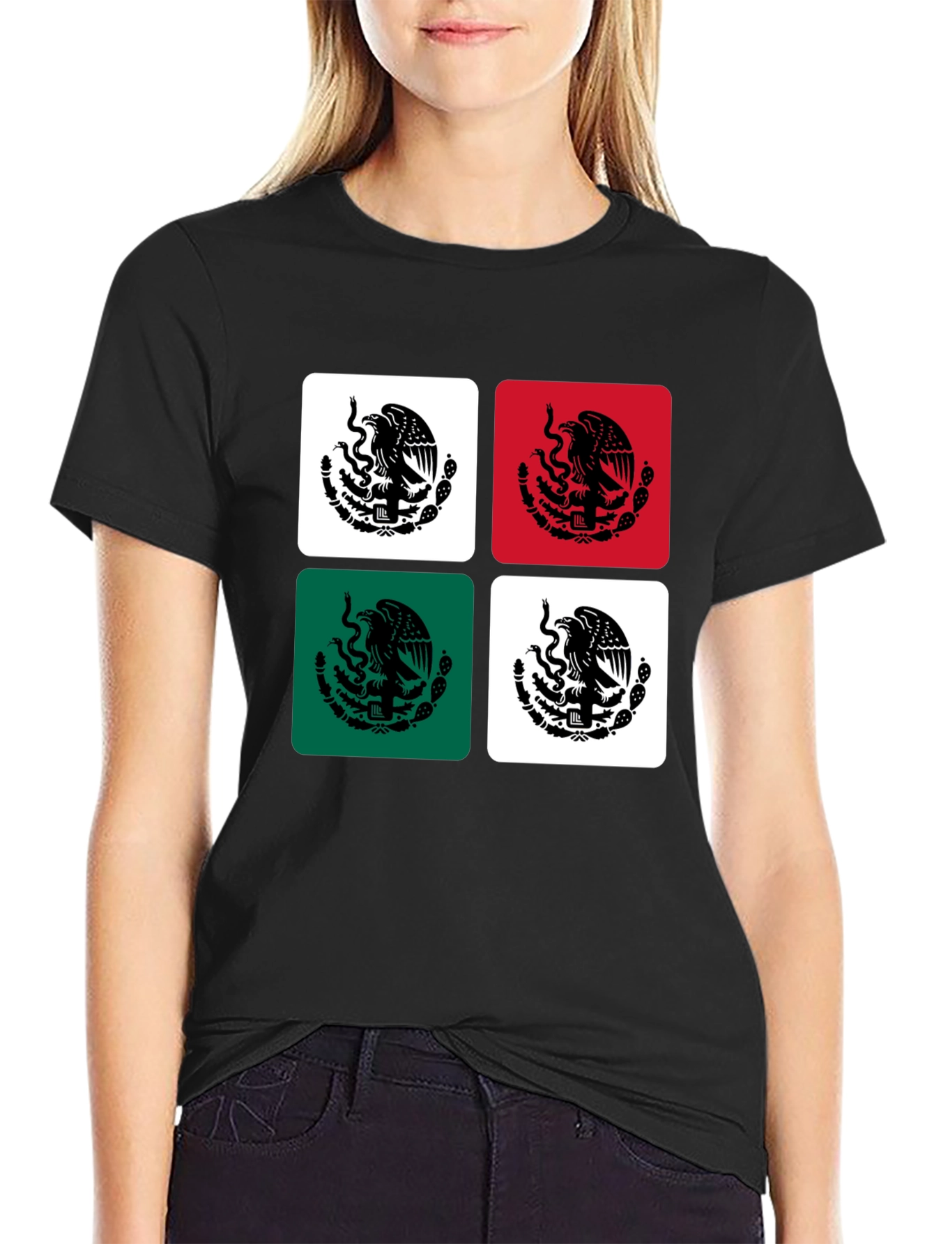 Mexican Flag Emblem Graphic Tee