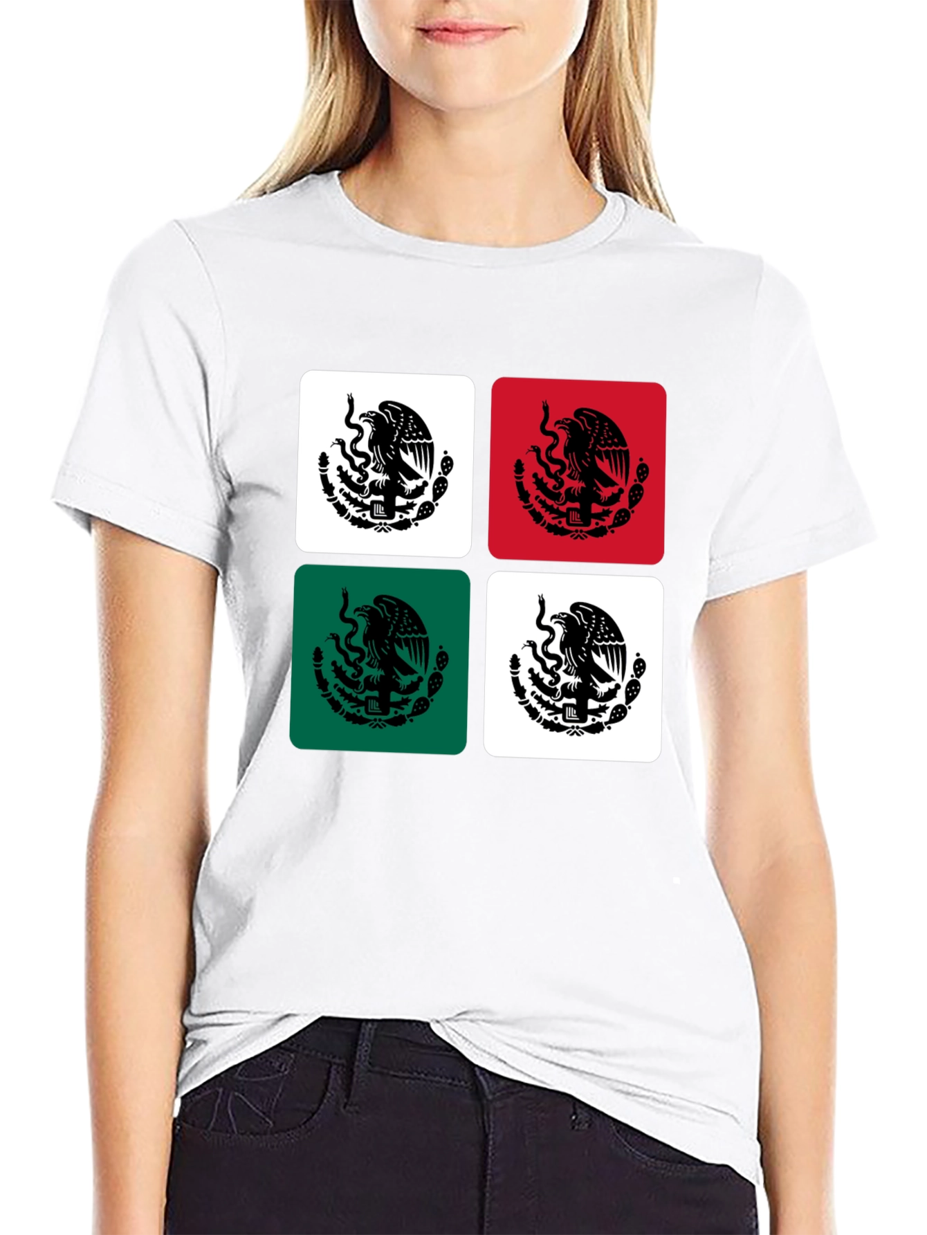 Mexican Flag Emblem Graphic Tee
