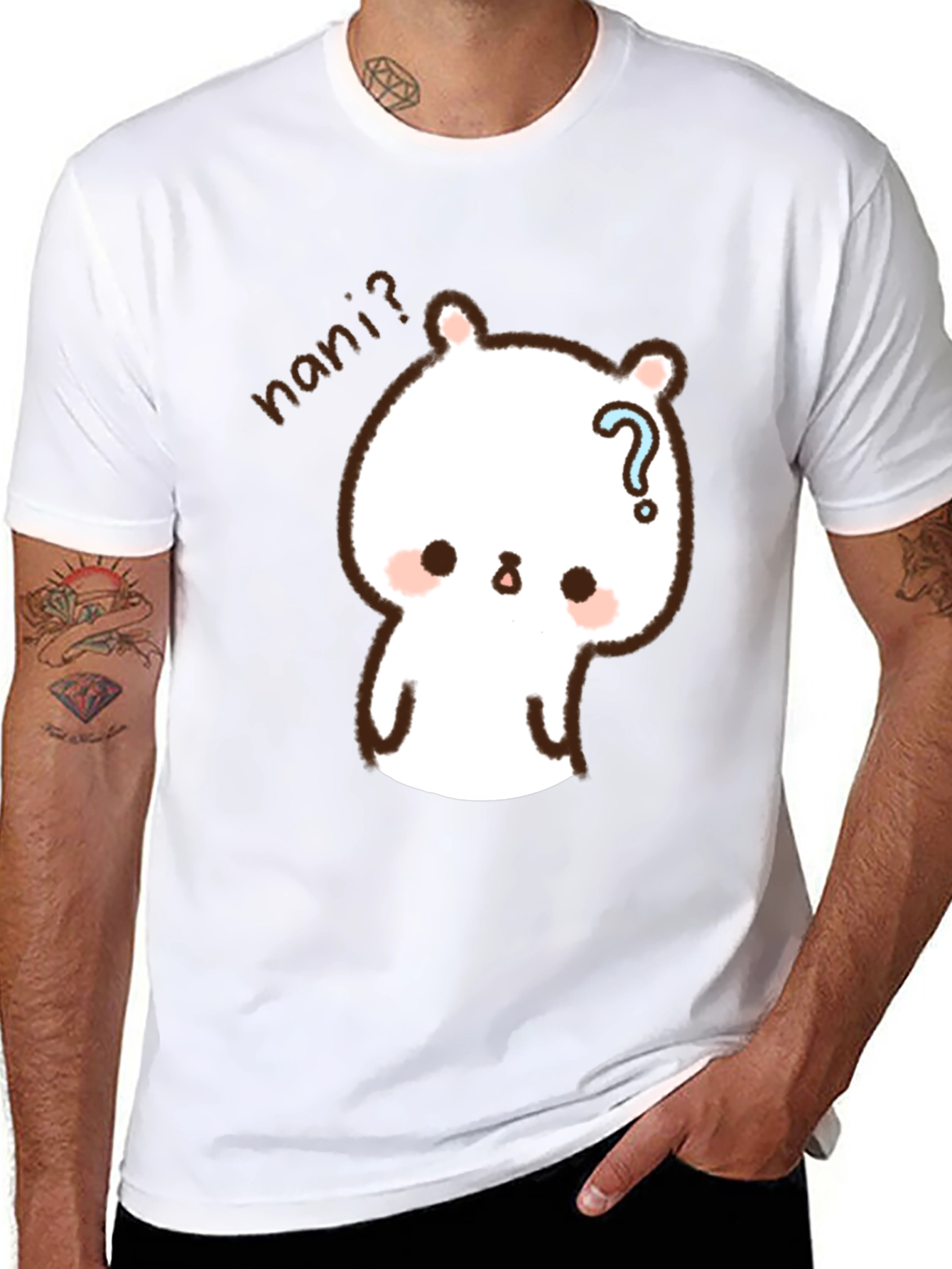 Cute Anime Bear T-Shirt - Nani? Graphic Tee