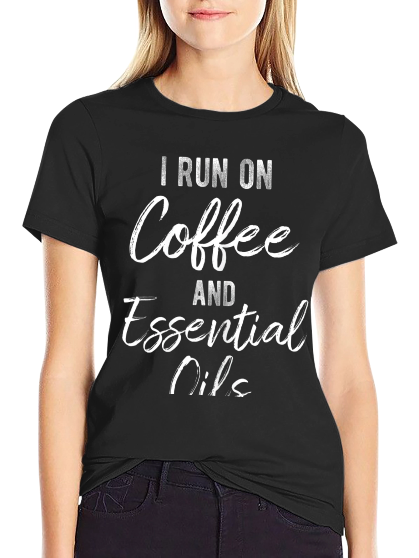 Coffee & Essential Oils T-Shirt - Funny Graphic Tee