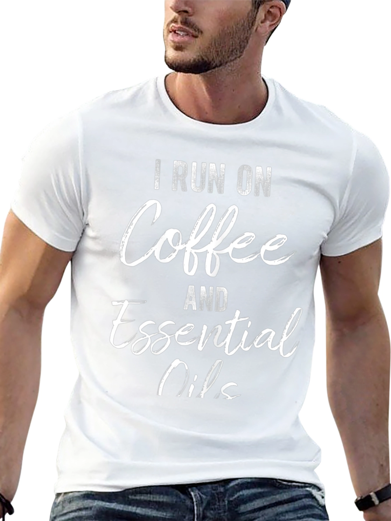 Coffee & Essential Oils T-Shirt - Funny Graphic Tee