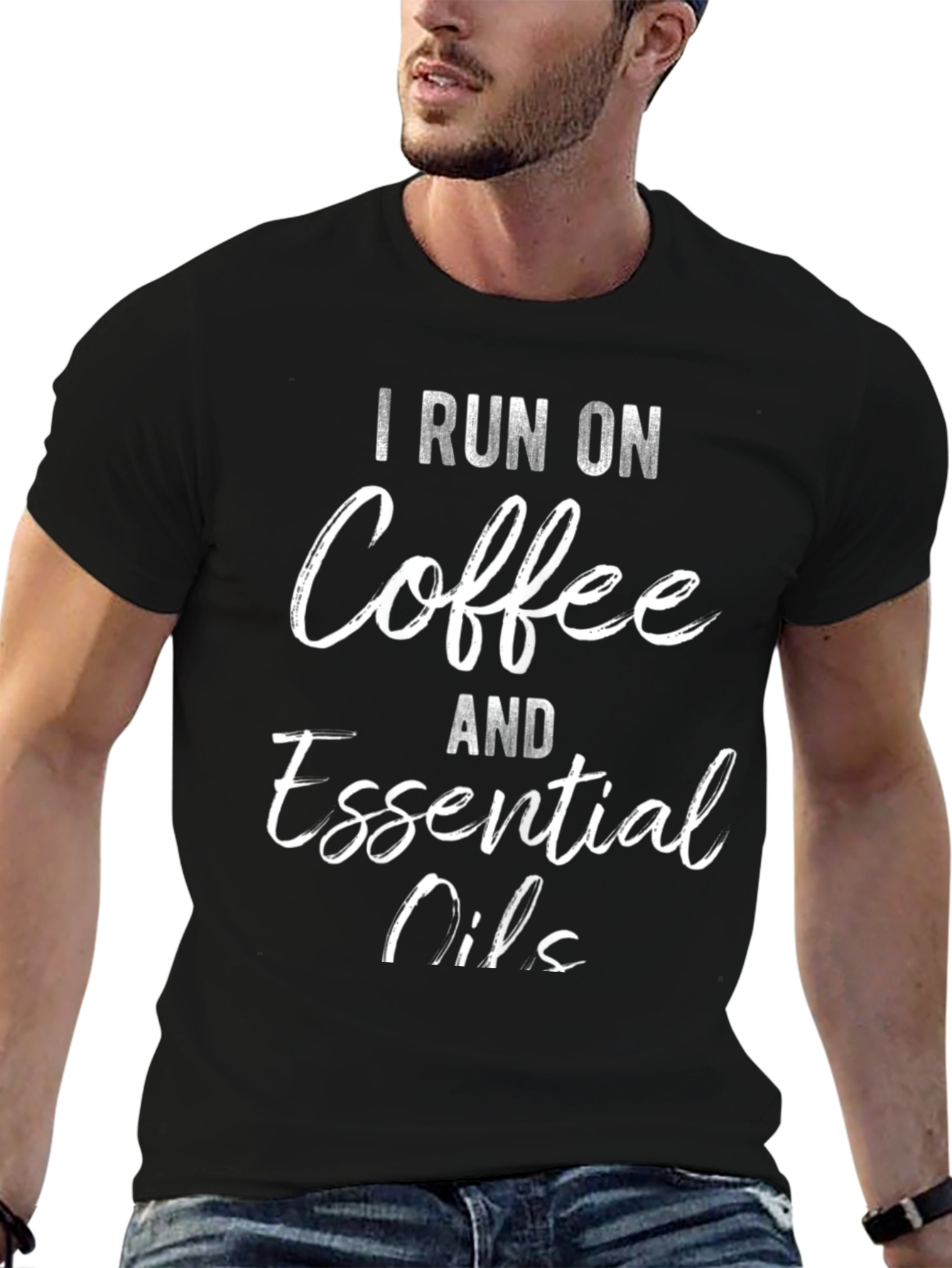 Coffee & Essential Oils T-Shirt - Funny Graphic Tee