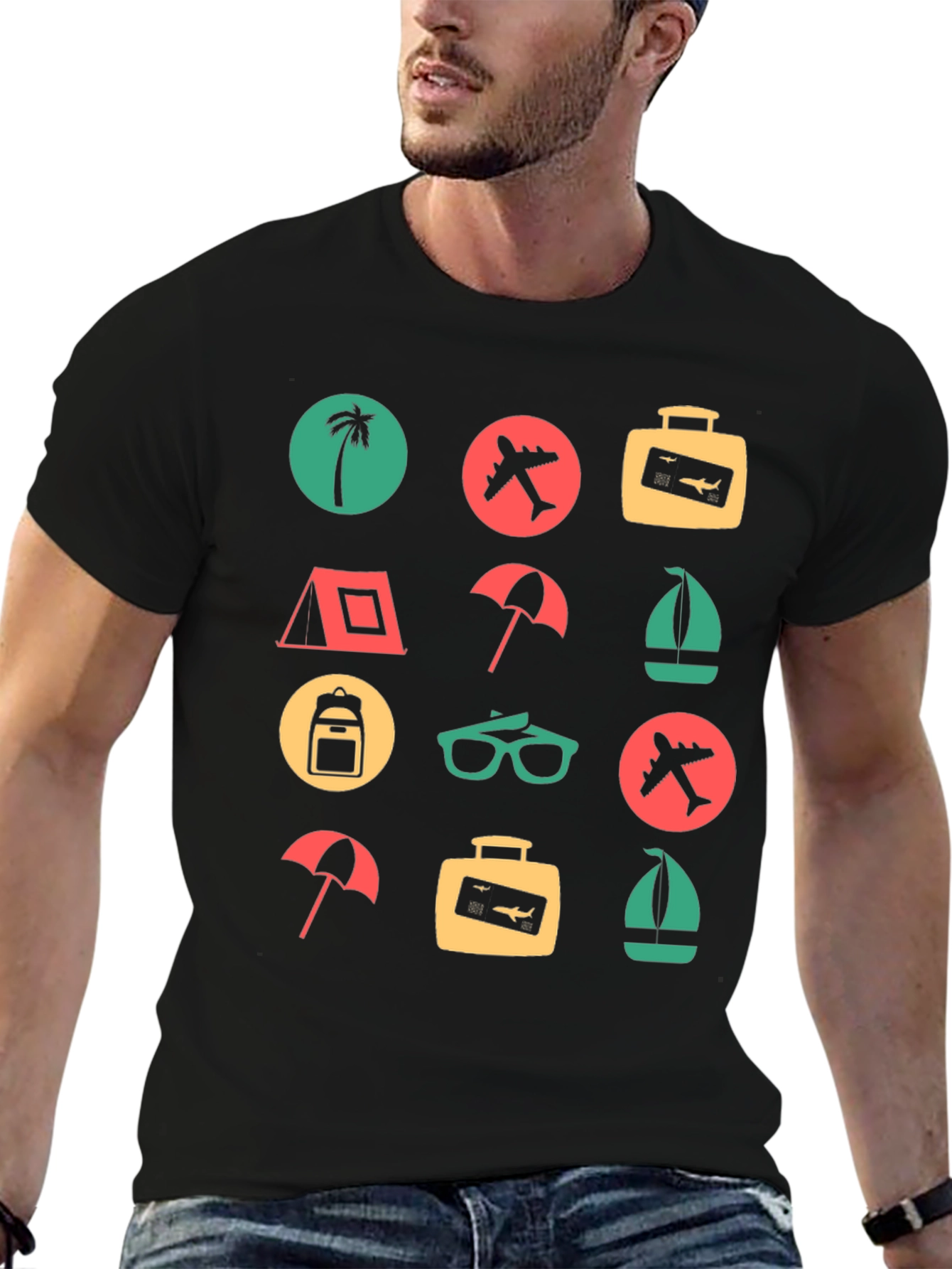 Travel Icon T-Shirt: Adventure Awaits!