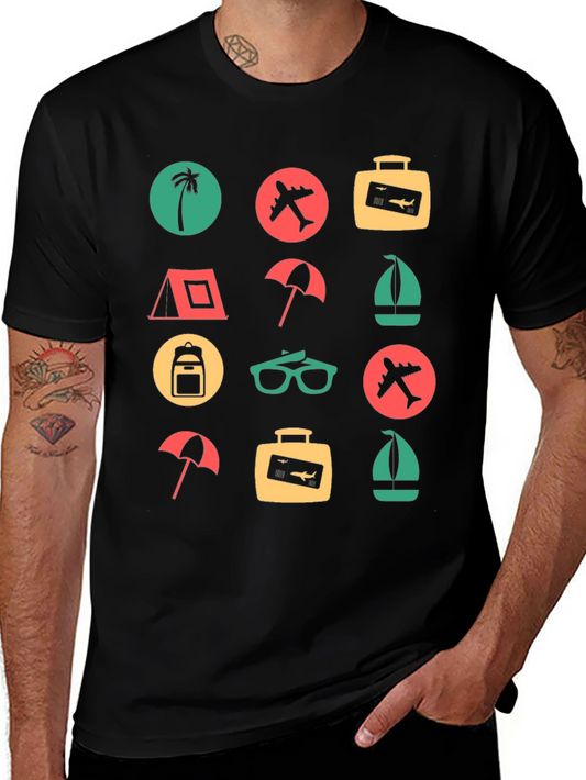 Travel Icon T-Shirt: Adventure Awaits!