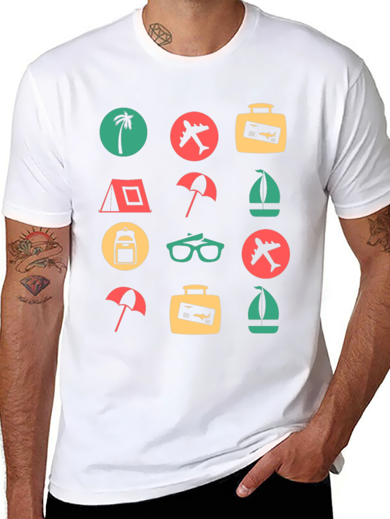Travel Icon T-Shirt: Adventure Awaits!