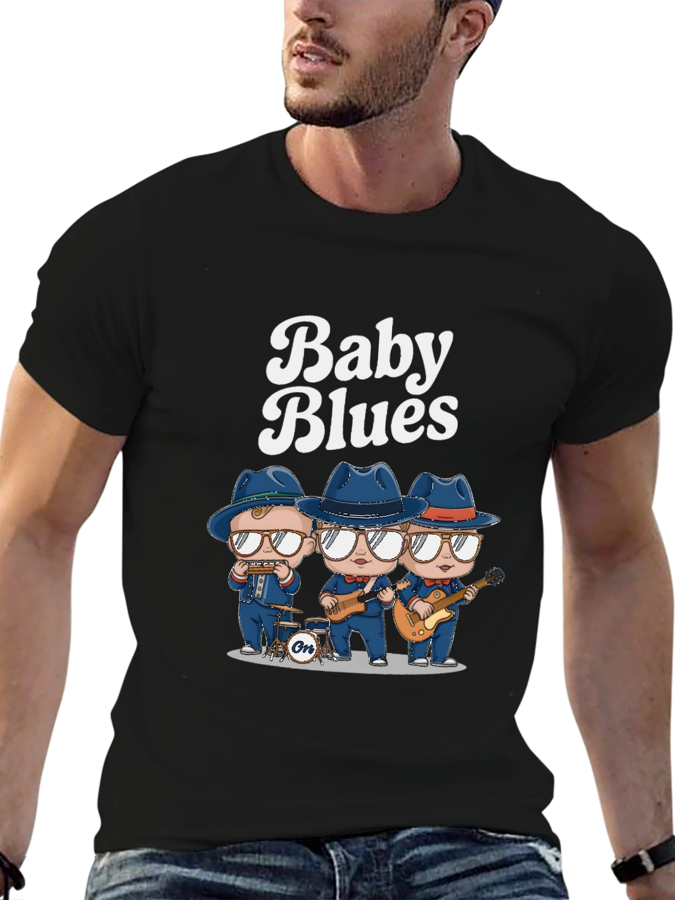 Baby Blues Band Tee - Cool Black T-Shirt