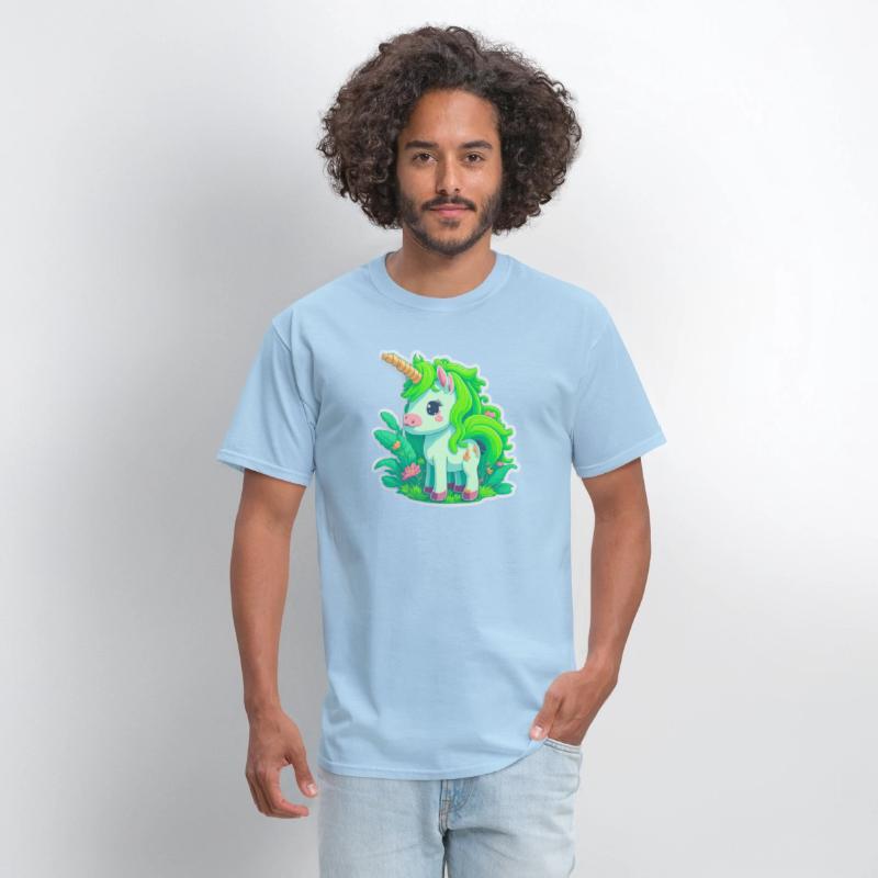Meadow of the Graceful and Mystical Green Unicorn