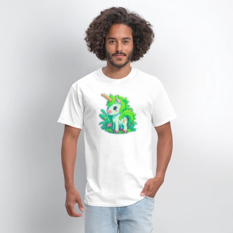 Meadow of the Graceful and Mystical Green Unicorn