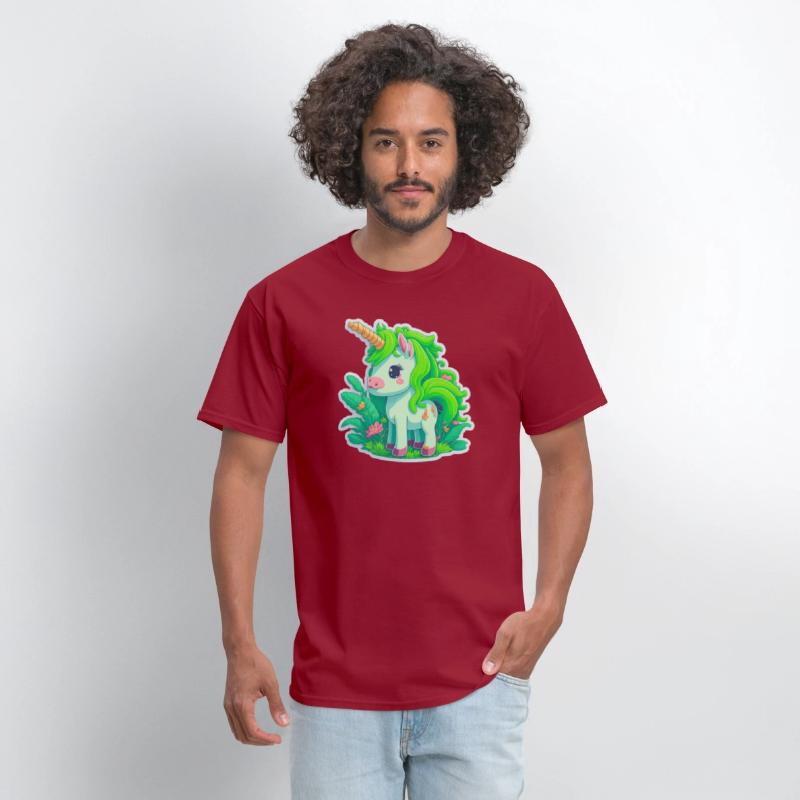 Meadow of the Graceful and Mystical Green Unicorn