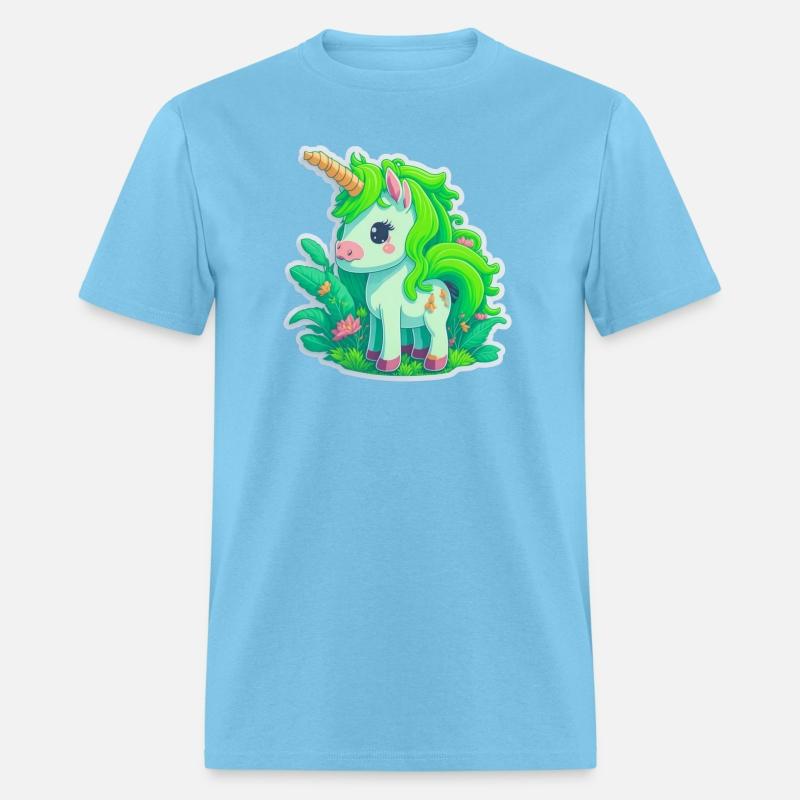 Meadow of the Graceful and Mystical Green Unicorn