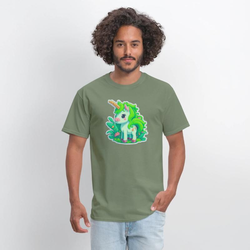 Meadow of the Graceful and Mystical Green Unicorn