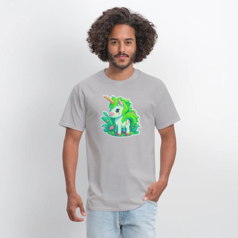 Meadow of the Graceful and Mystical Green Unicorn