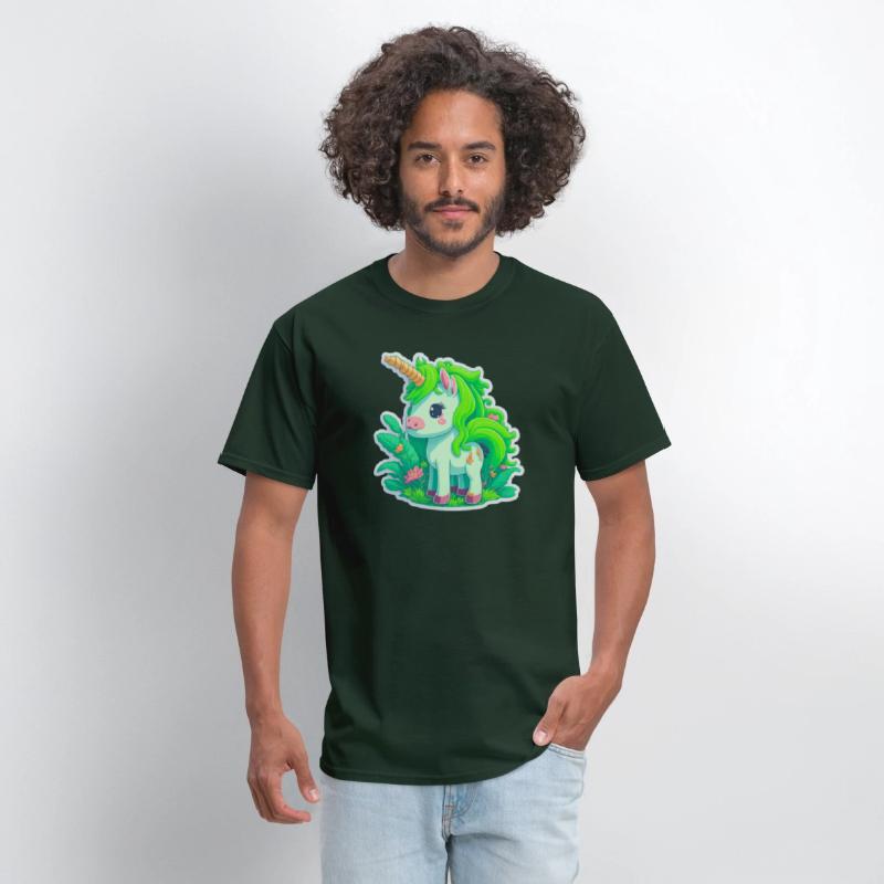 Meadow of the Graceful and Mystical Green Unicorn