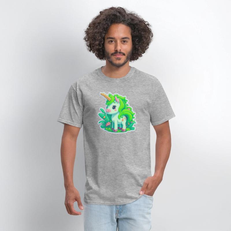 Meadow of the Graceful and Mystical Green Unicorn
