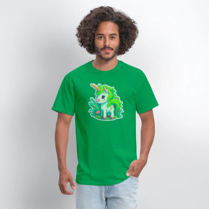 Meadow of the Graceful and Mystical Green Unicorn
