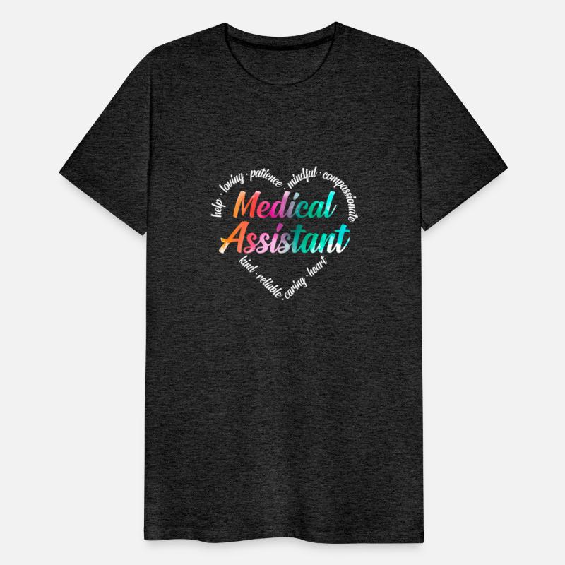 Medical Assistant Heart Word Cloud Watercolor Rain