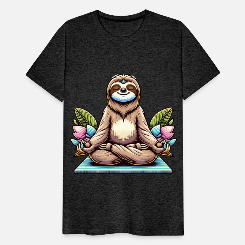 Meditative Sloth with Lotus Flowers Tranquility