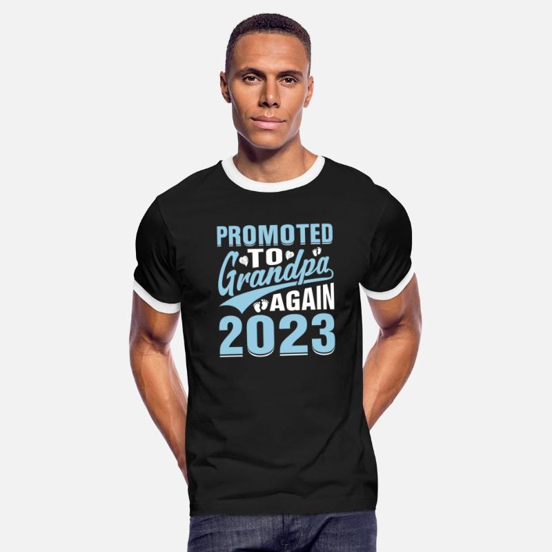 Men's Promoted To Grandpa Again Est 2023