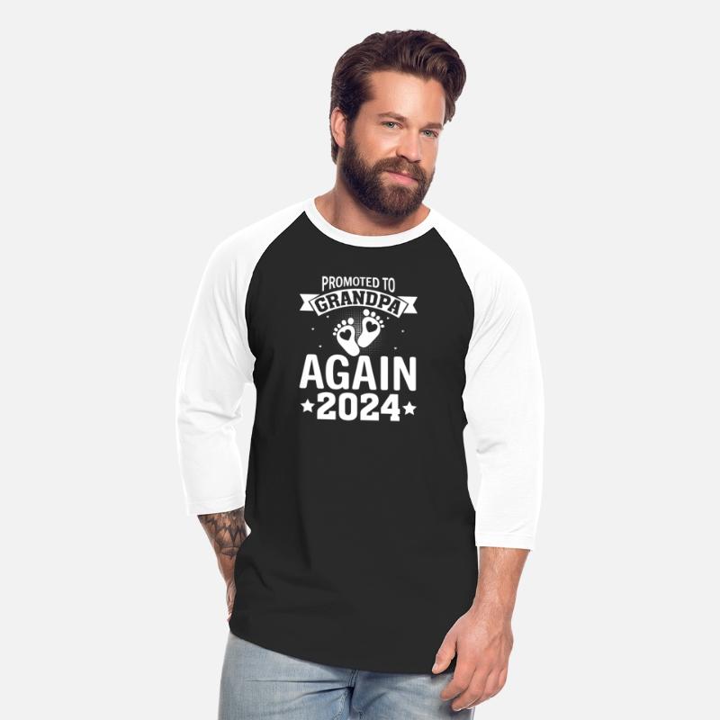 Men's Promoted To Grandpa Again Est 2024