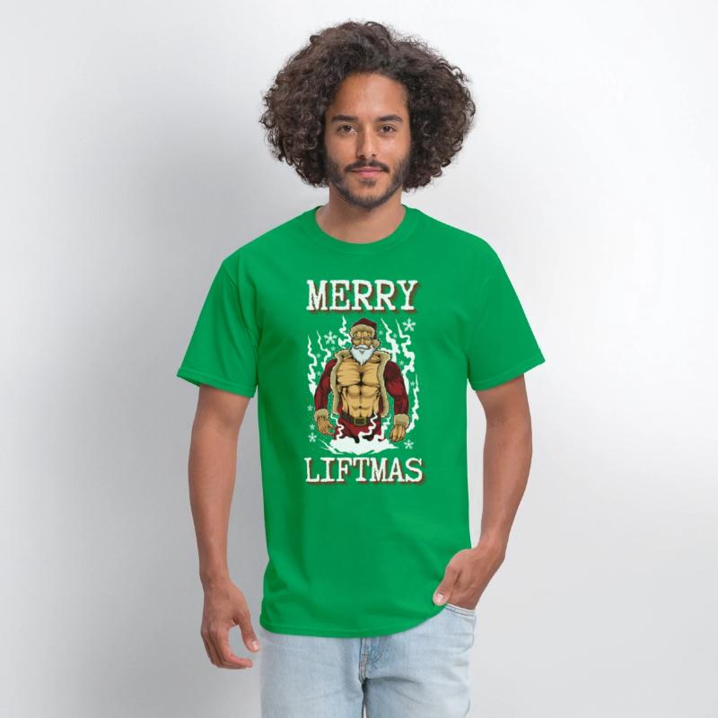 Merry Liftmas Muscular Gym Santa Claus Xmas