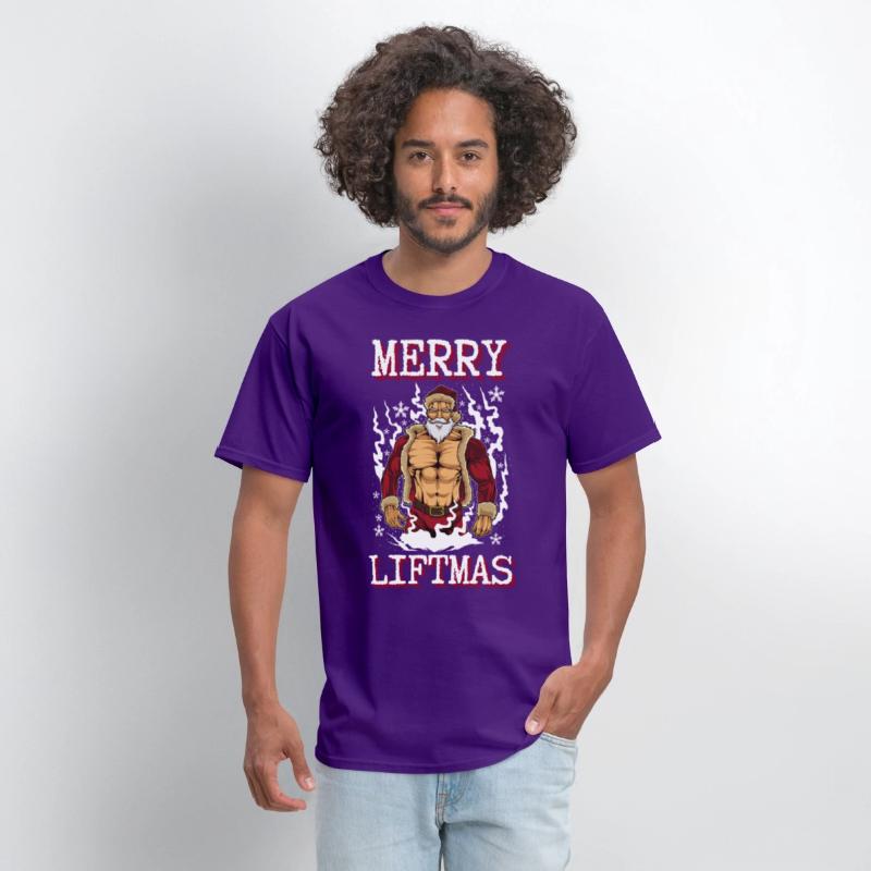 Merry Liftmas Muscular Gym Santa Claus Xmas