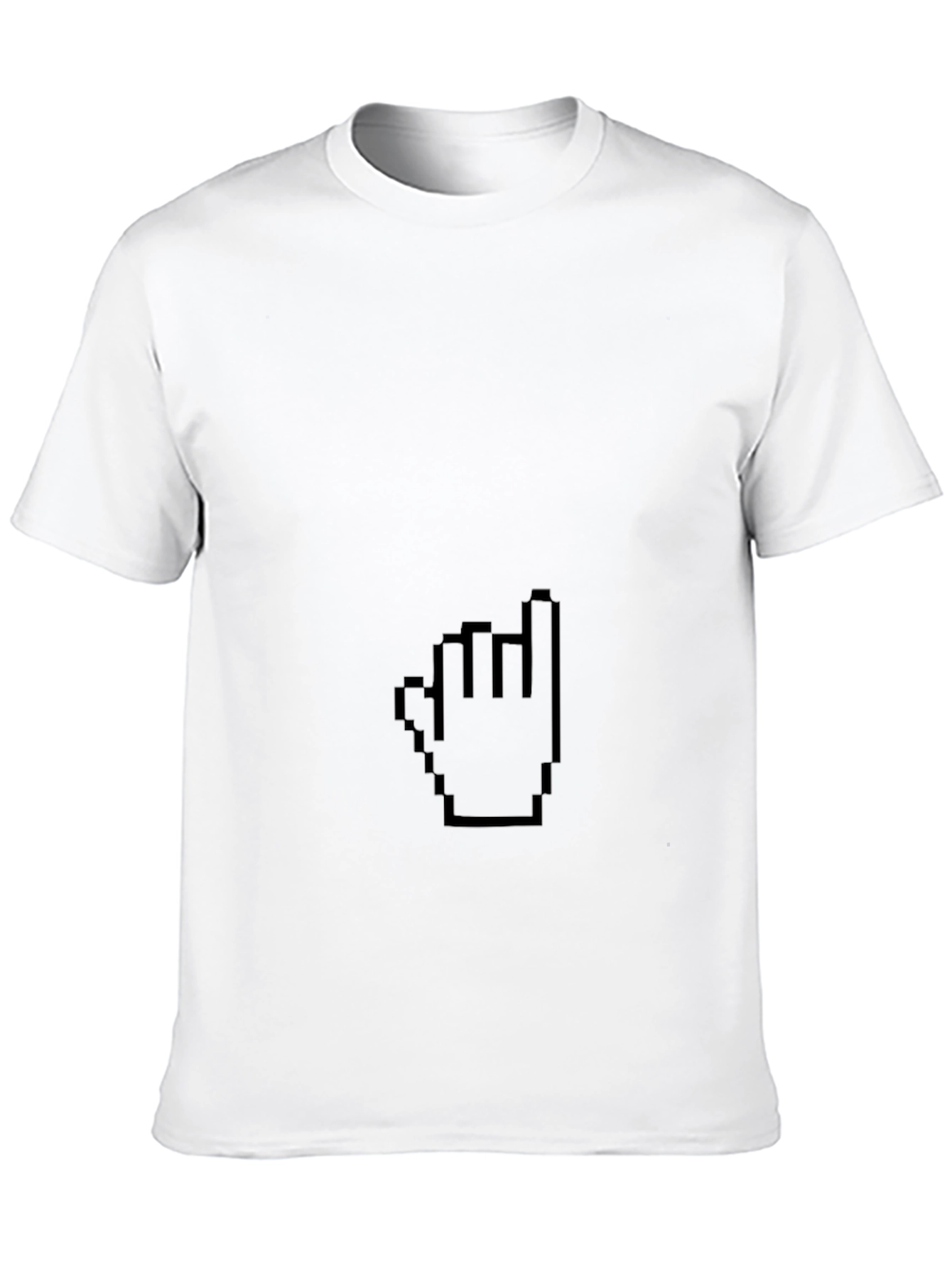 Pixel Hand Pointer Black T-Shirt