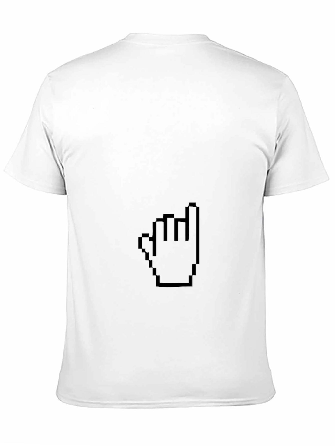 Pixel Hand Pointer Black T-Shirt