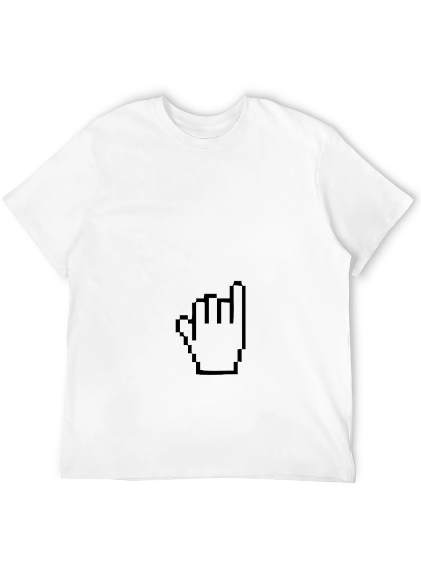 Pixel Hand Pointer Black T-Shirt