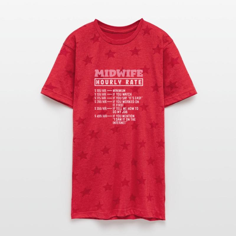 Midwife Hourly Rate Humor Tee Design