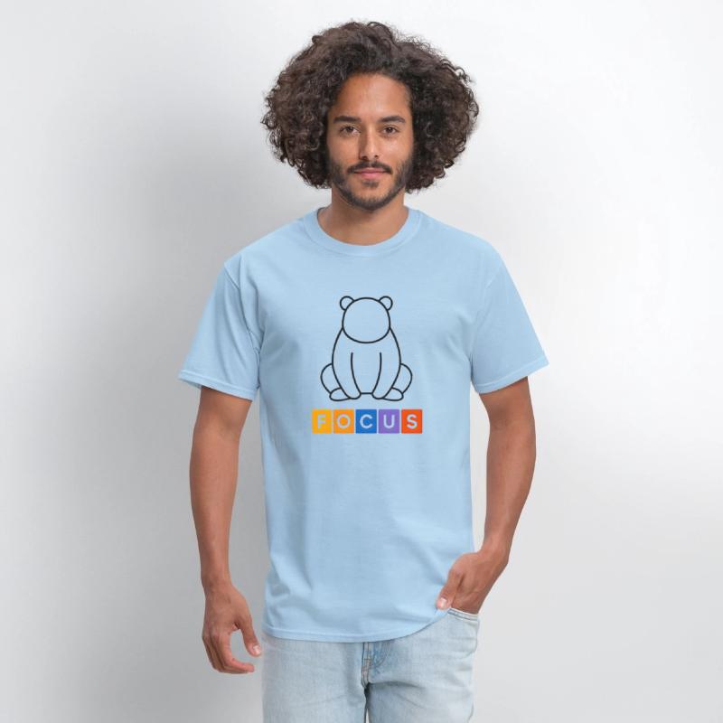 Minimal Panda Line Art with Colorful Focus Text