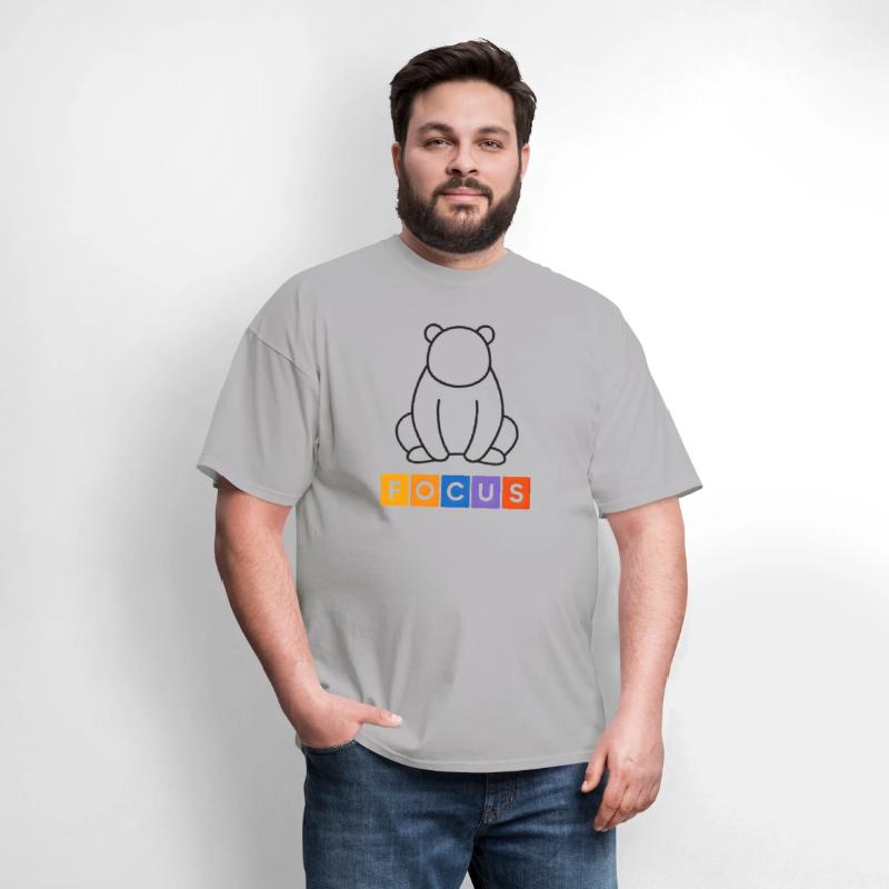 Minimal Panda Line Art with Colorful Focus Text