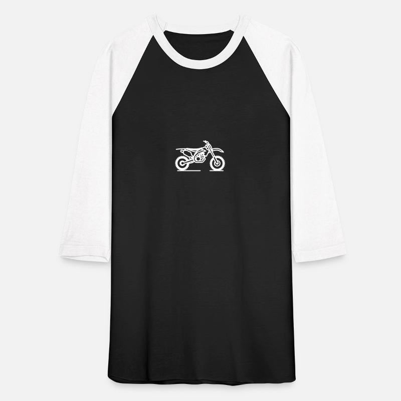 Minimalist Motocross Bike Line Art - white