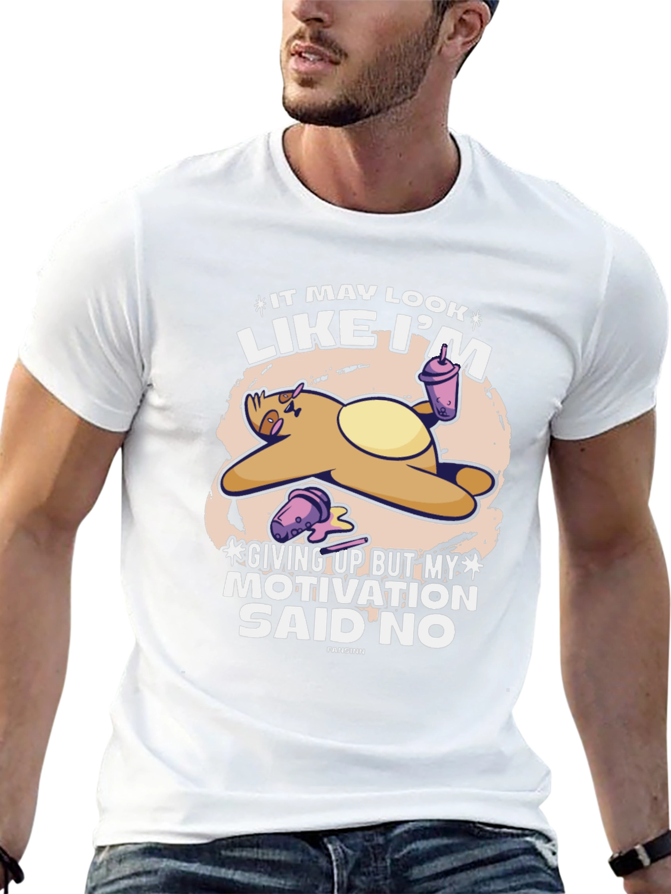 Lazy Sloth T-Shirt - Motivation Said No