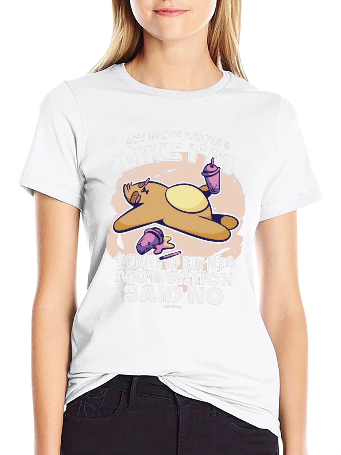 Lazy Sloth T-Shirt - Motivation Said No
