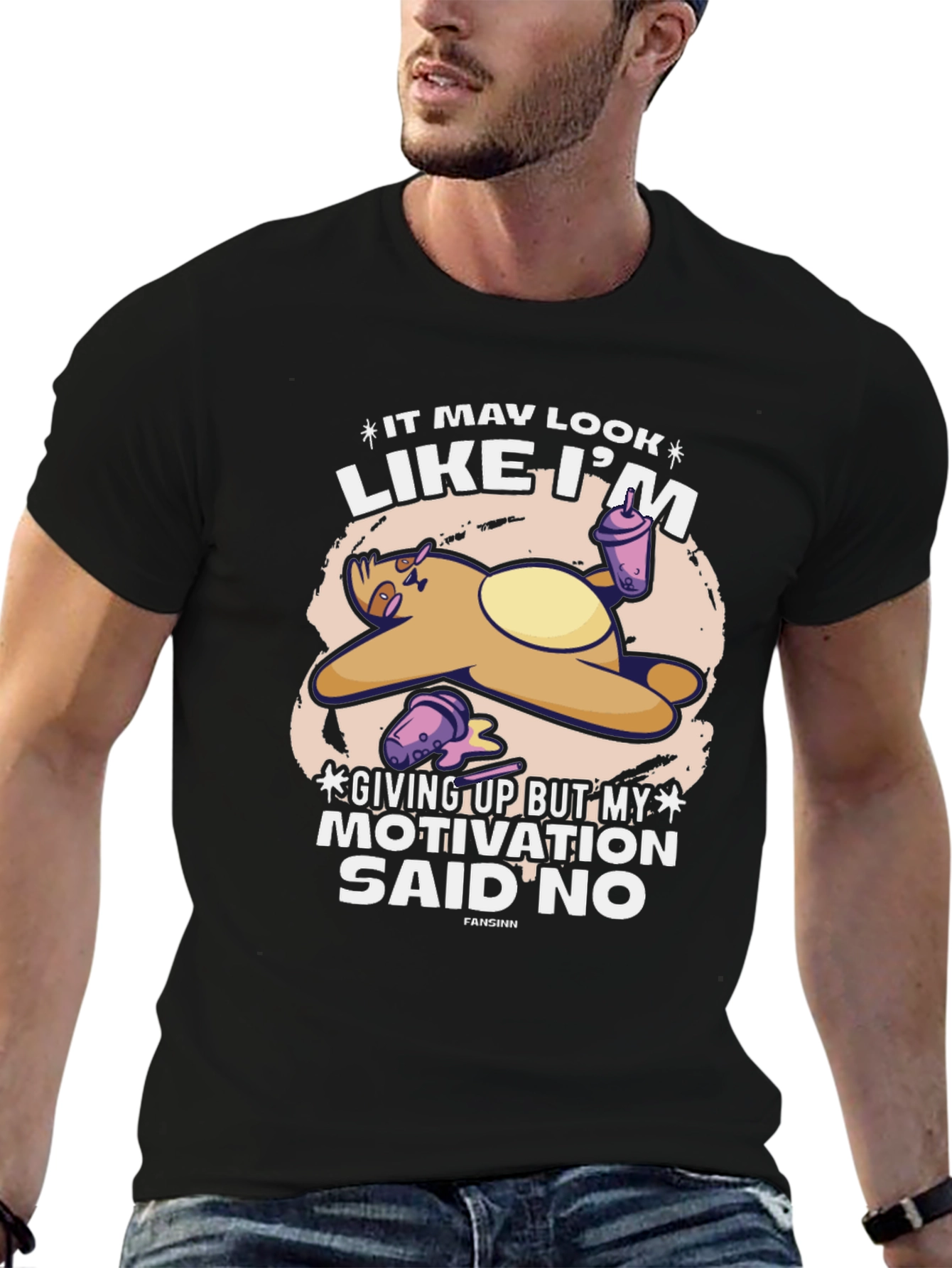 Lazy Sloth T-Shirt - Motivation Said No